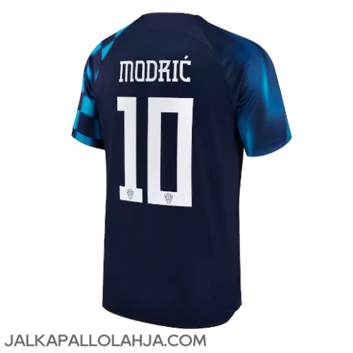Kroatia Luka Modric #10 Kopio Vieras Pelipaita MM-kisat 2022 Lyhyet Hihat